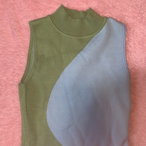 Groovy 60s Knit Mod Dress - Picture 2 of 4